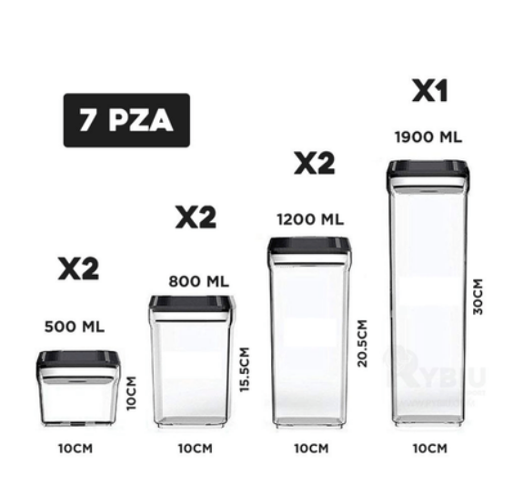 CONTENEDORES HERMÉTICOS X 7